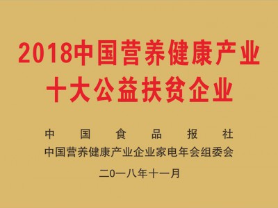 中国营养康健工业十至公益扶贫企业（2018.11）